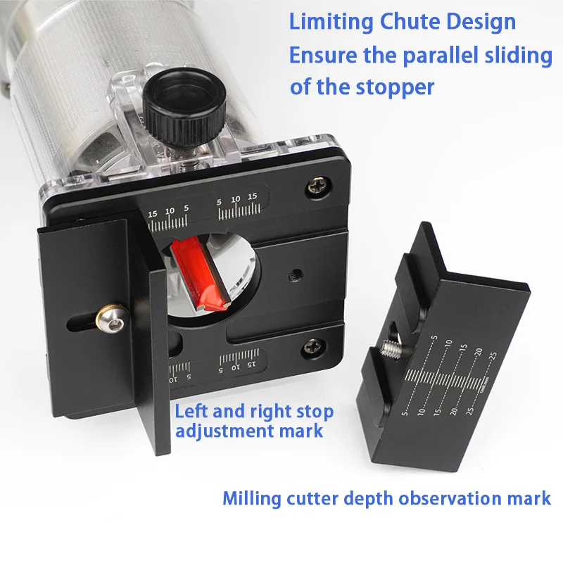 Imagem -03 - Wood Milling Slotting Guide Base 65 mm Máquina de Corte para em Móveis Conector Oculto e Fivela