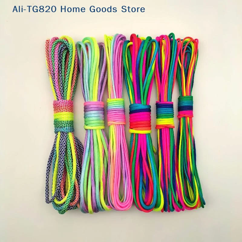 [TG820]Paracord 2mm /3mm /4mm Paracord Rainbow Rope 7 Strands Parachute Rope Climbing Survival Gear Parachute Rope Bracelet