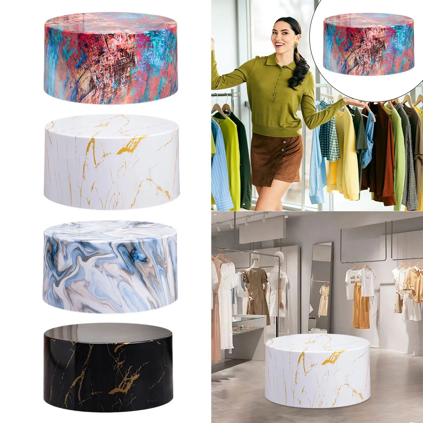 

Cylinder Stand, Round Mannequin Display Pedestal Stand, Party Event Table for