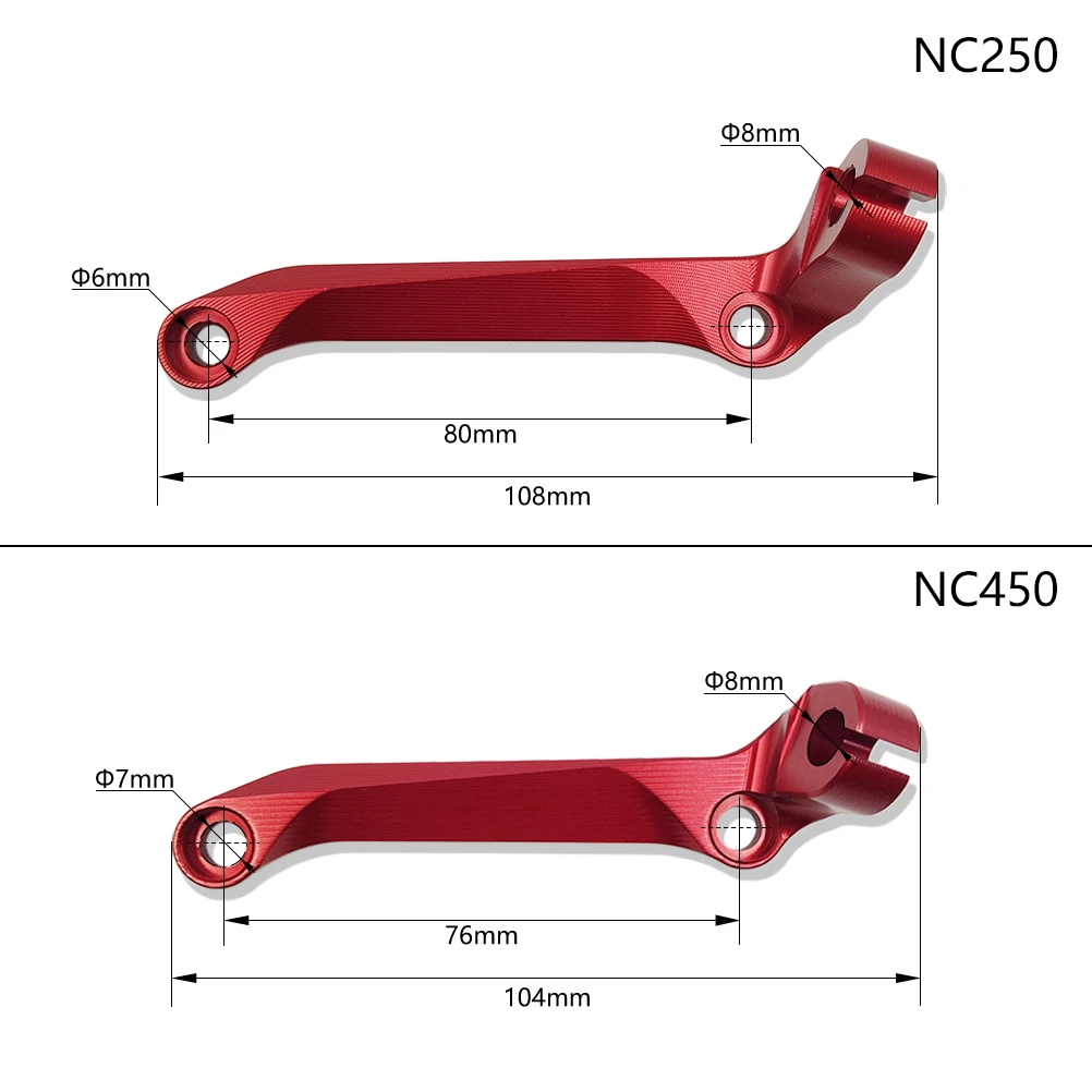 For ZONGSHEN Motorcycle Clutch Arm Bracket CNC Cable Lengthen Holder NC250 NC450 Engines Accessories BSE M8 KAYO T6 Dirt Bikes