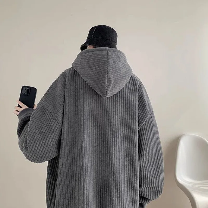 

Male Hoodie Corduroy Streetwear Y2k Vintage Clothing Deals Cotton High Quality Welcome Deal 90s Oversize Men's Hooded Sweatshirt