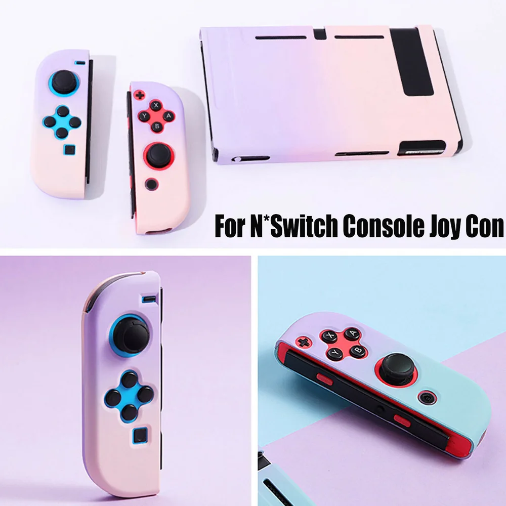 Funda protectora para Switch NS JoyCon, carcasa protectora de Color degradado, desmontable, ultrafina, colorida, PC