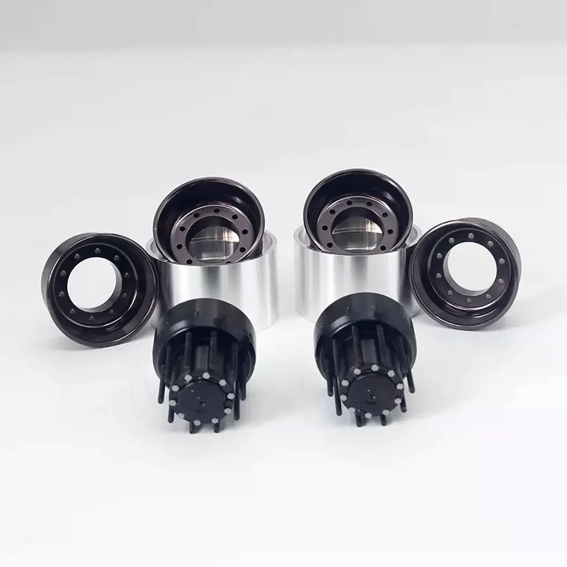 1 Paar Metall-Simulationsrad-Hinterradnaben für 1/14 Tamiya RC Truck Elektroauto für Scania für MAN für Volvo RC Zubehör – Detail 4