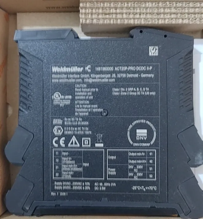 New Original Weidmüller Signal Transmitter ACT20P PRO DCDC II-P 1481960000