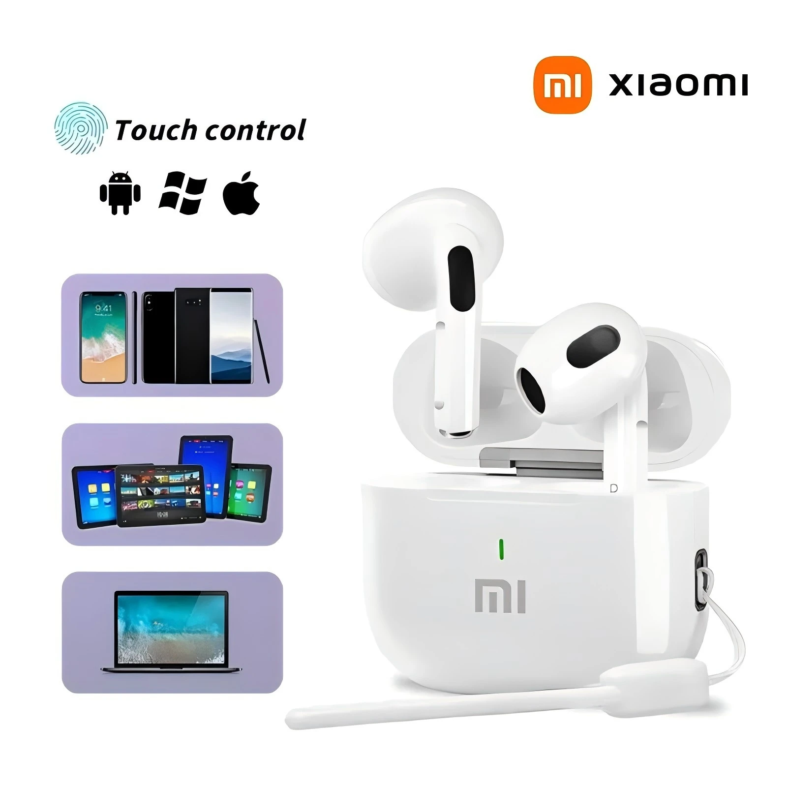 

Original Xiaomi A6 Pro TWS Bluetooth Earphones Wireless Earbuds Touch Headphones Sports Headset Noise reduction Hi-Fi HD Stereo