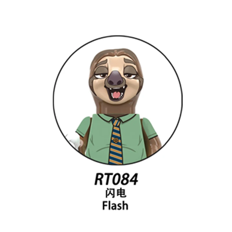 Nouvelles figurines de blocs de construction Zootopia RT8012, Nick, Judy, Dawn Bellwether, Leodore Lionheart, Flash, chef Bogo, dessin animé à collectionner