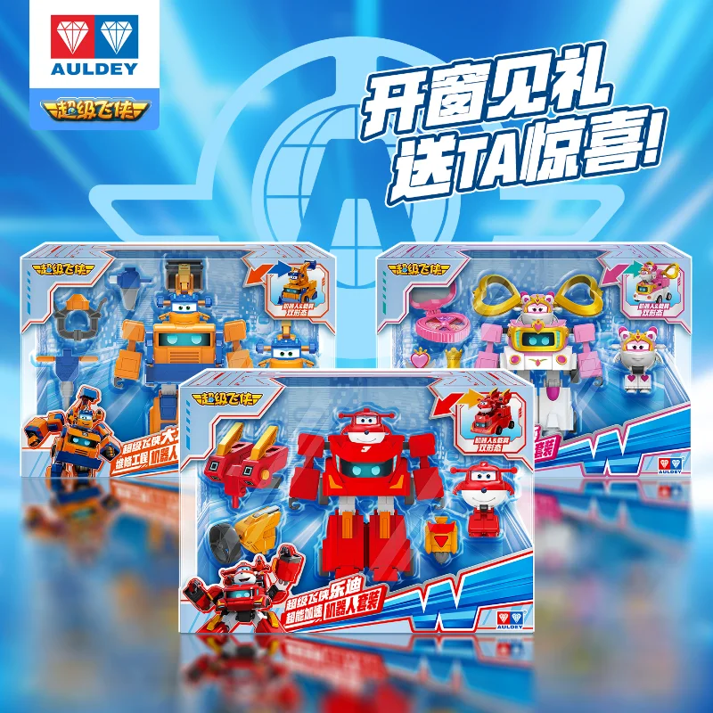 

Auldey оригинальный супер крылья Jett Donnie инженерный автомобиль меха набор трансформируемый робот детская игрушка праздничный подарок модель украшения