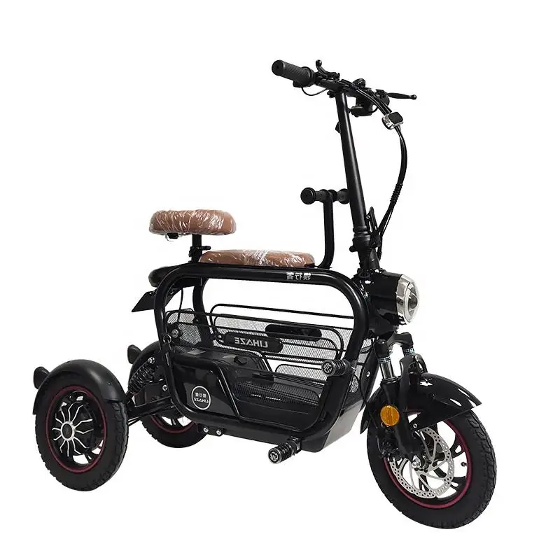 

Трехколесный складной электровелосипед, стальной моторизованный скутер, закрытый кузов, грузовая корзина, для пассажиров