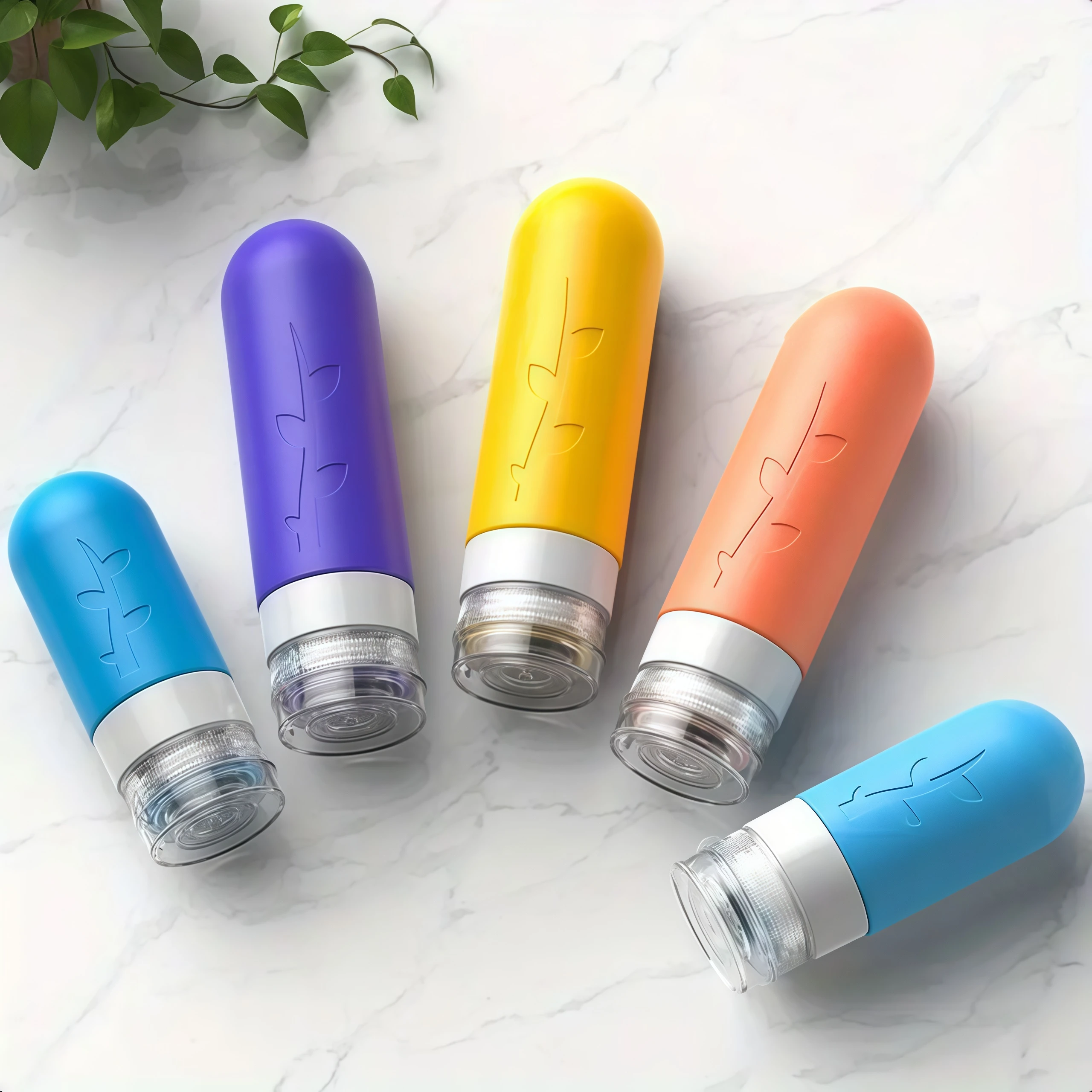 19개/세트 실리콘 여행용 병 세트 - 샴푸, 로션 및 화장품용 누수 방지 리필 가능 용기, 여행 필수품