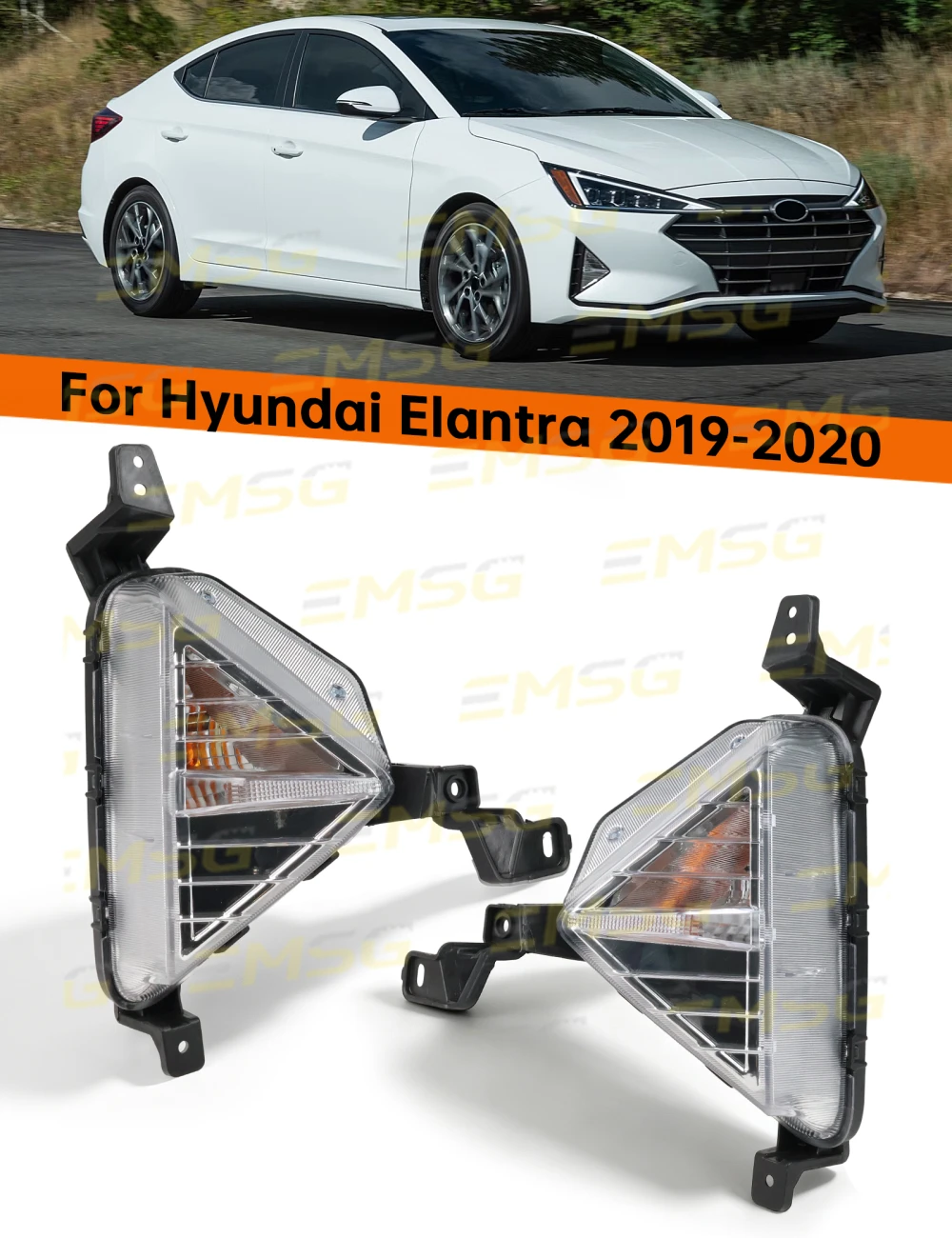 Halogen Fog Light Assembly For Hyundai Elantra 2019 2020 Car Accessories Front Bumper Signal Lamp DRL 92301-F2510 92302F2510