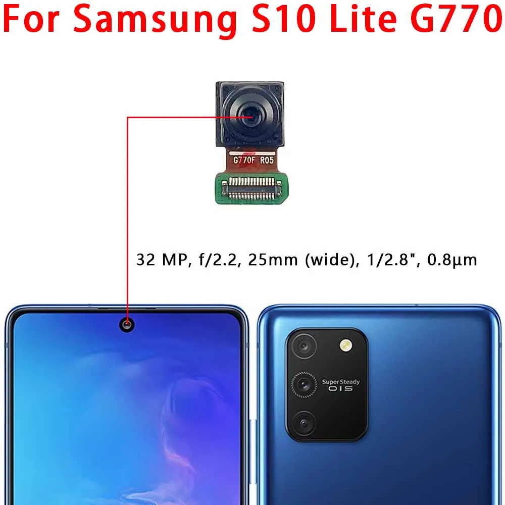 Selfie Camera For Samsung Galaxy S9 S9+ S10e S10+ S10 Lite G973 G770 G960 G965 Frontal Front Camera Module Facing Spare Parts