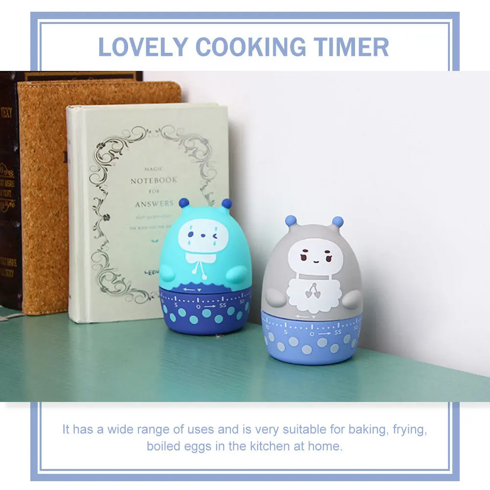 Cartoon Animal Design Mechanical Cooking Timer Kitchen Baking Timer Count Down Time Reminder for Home Cooking Study and Habit