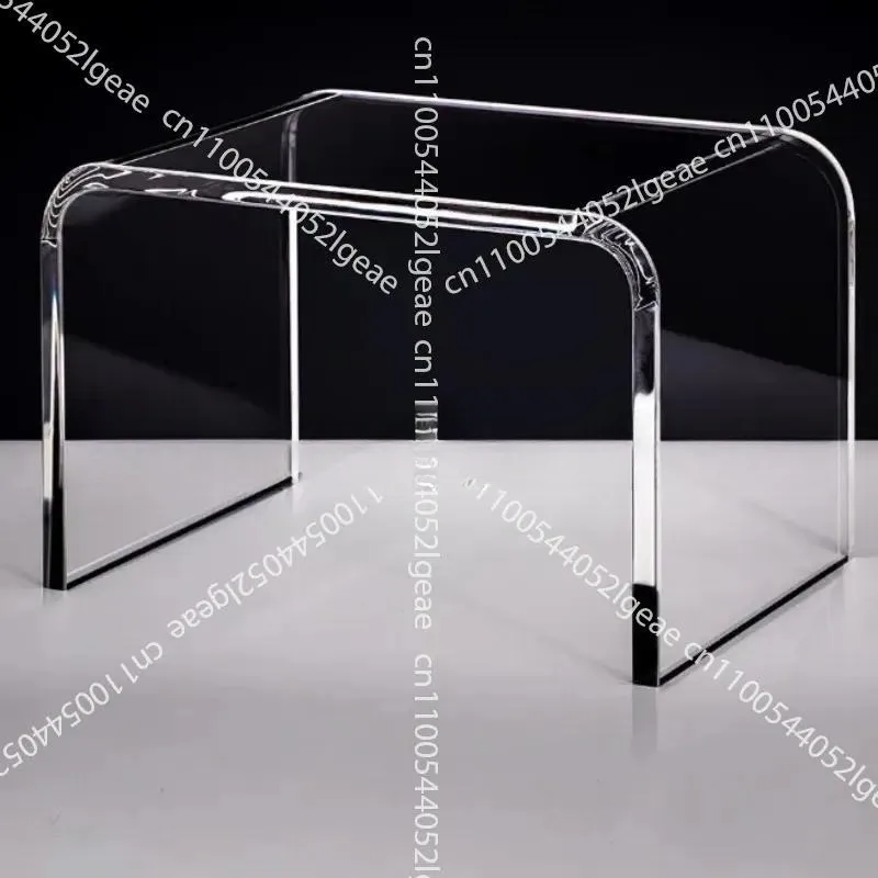 Entry Small Stool Shoe Changing Stool Transparent Acrylic Bathroom Bath Non-slip Stool