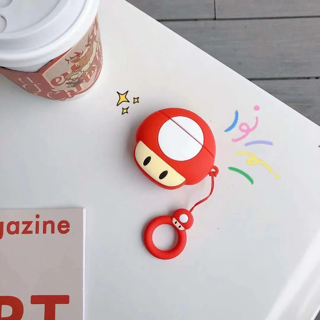 For Airpods Pro 3 Case,Super 3D Mushroom Silicone Protective Earphone Cover For Airpods Pro 2/Airpods 4 Case Funda view 2