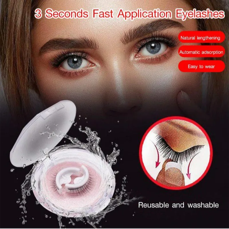 SelfAdhesive Eyelash Strips GlueFree False Eyelash Natural