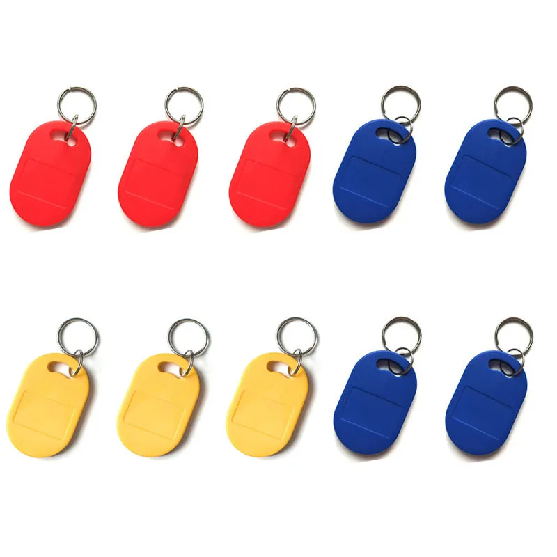5/10pcs 13.56MHz UID Writable Changeable 1K S50 NFC Keyfobs RFID Card Badge keychain Key Fob Token Tag For Cloner Copier