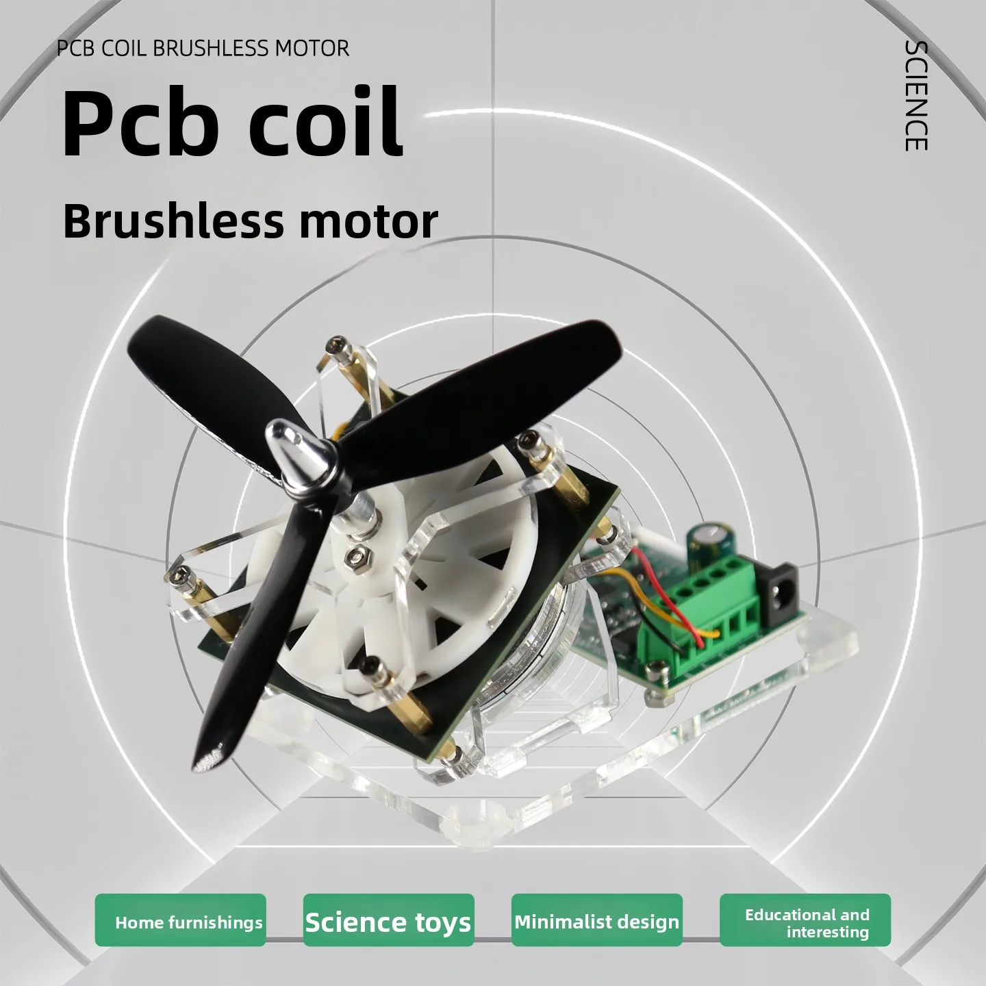 Coreless Brushless Motor Thin Flat PCB Coil Axial Flux for DIY Toy Drone