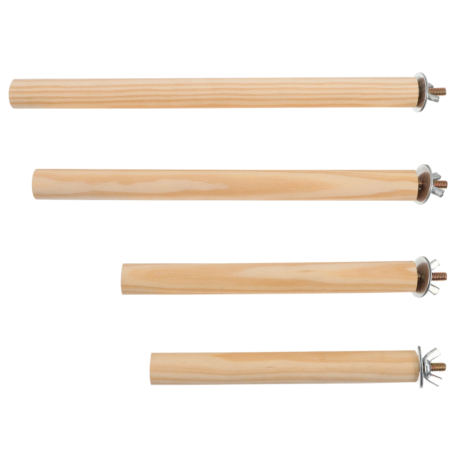 

4pcs Parrot Standing Perch Rods 26cm 24cm 18cm 16cm Natural Wood Bird Rest Sticks Durable Eco Friendly Cage Accessories Safe