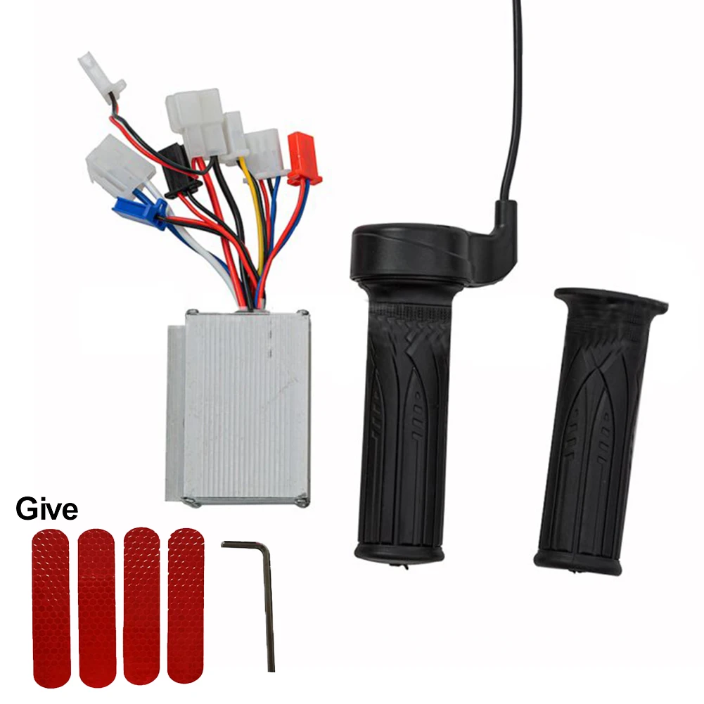 24-48V Brush Controller Throttle Grip Set Comfortable Grip Digit Display Heat Dissipation For 24V 36V 48V Motors