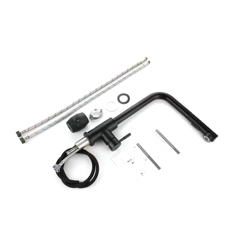 & Functional Kitchen Faucet with Pull out Sprayer Contemporary Wall Mounted Kitchen Tap Quick Fixing for House Dropship