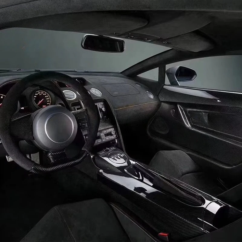 Carbon Fiber Interior Trim CF OEM Style Interior Parts for Lambo Gallardo LP560 LP570  Car Dashboard Cover Panel
