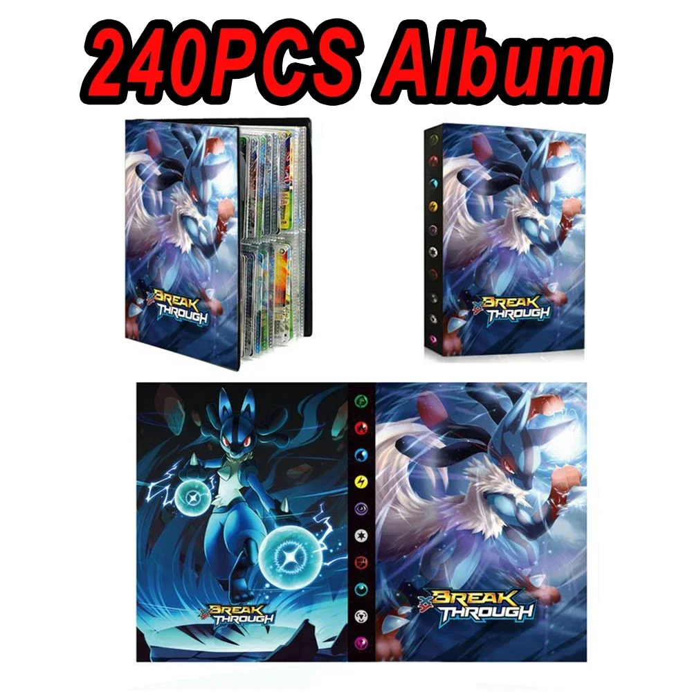 240Pcs Album Pokemon Cards Album Book Cartoon Anime Charizard Game Card VMAX GX EX Holder Collection Folder Kid Cool Toy Gift