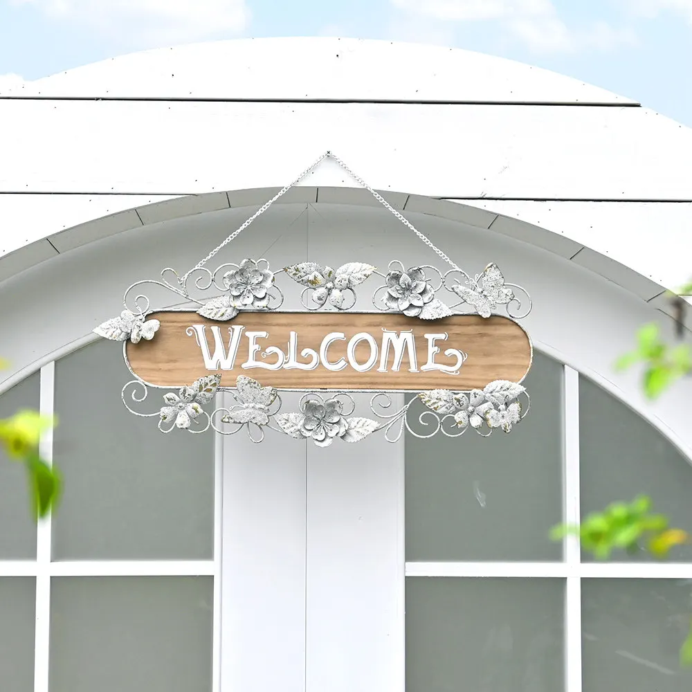 

Nordic ins wind wrought iron three-dimensional butterfly wall hanging metal garden wall hanging handmade craftsmanship welcome