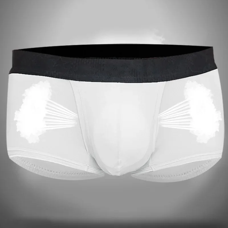 Spermatic vein underwear for men, ice silk summer thin style for men, scrotal support bullet separation varicose flat shorts image 5