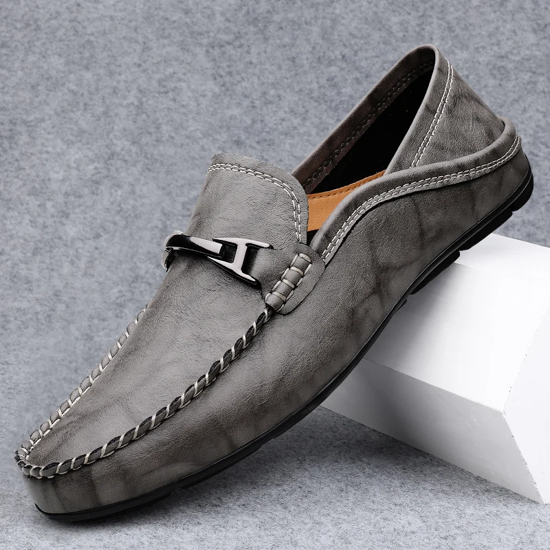 Summer Breathable Genuine Leather Shoes Outdoor Men Retro Wide Feet Soft Leather Soft Sole Handmade Comfort Luxury Oxford Shoes