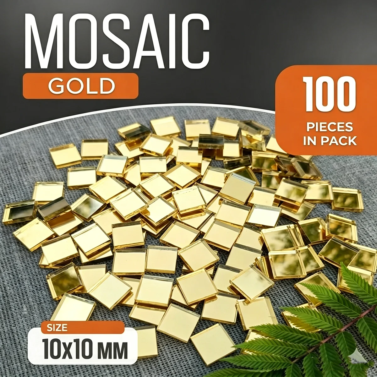 10*10MM 100Pcs Self‑Adhesive Mini Square Glass Mirror Mosaic Tiles Stickers DIY Handmade Craft Bathroom Party Home Wall Decor