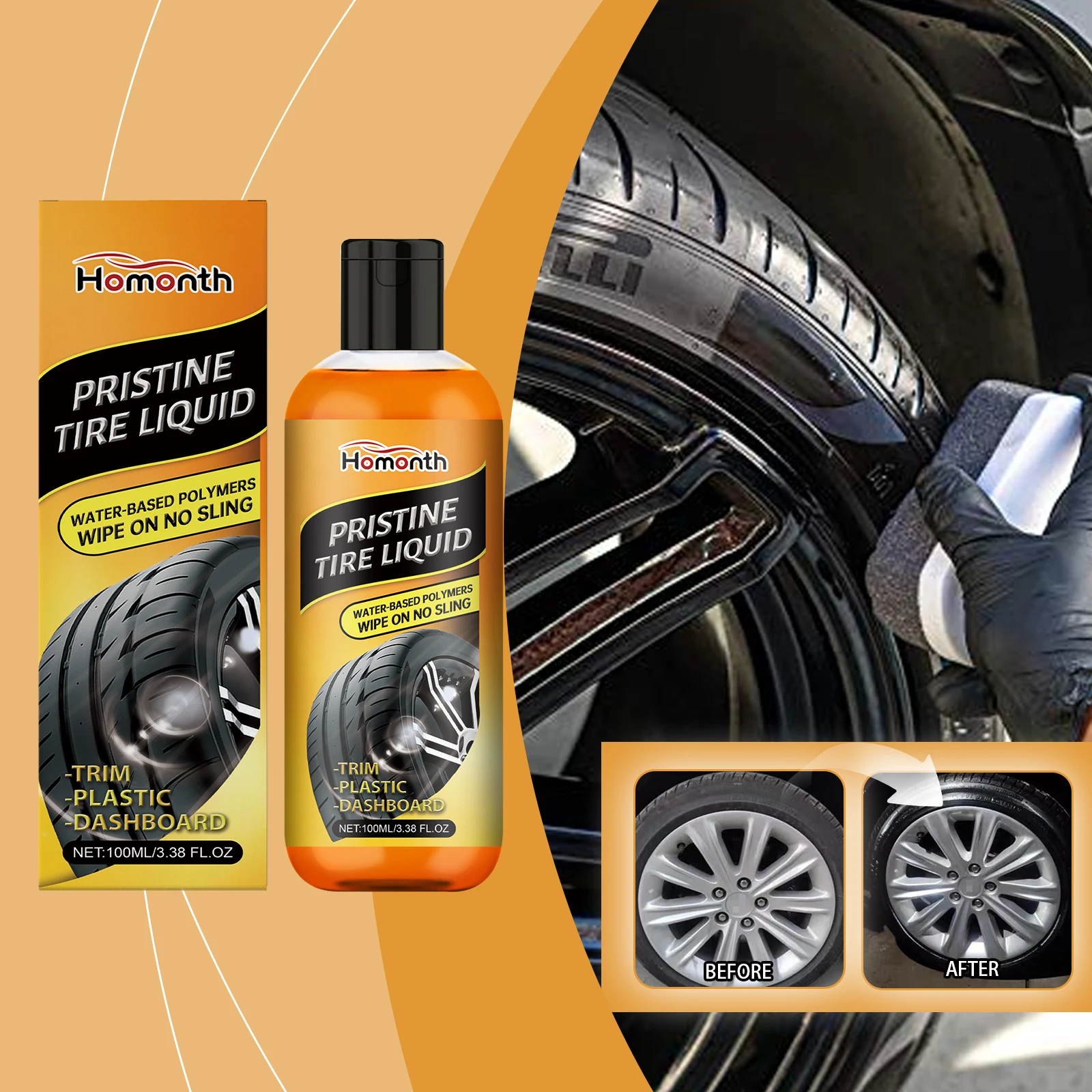 

1/3/5 шт. профессиональный очиститель автомобильных шин, резиновая спинка для черных блестящих пятен, средство для удаления покрытия, уход за автомобилем