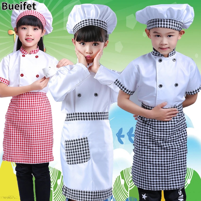 Costume Uniforme Del Chef Chaqueta De Uniforme De Chef Para Niños