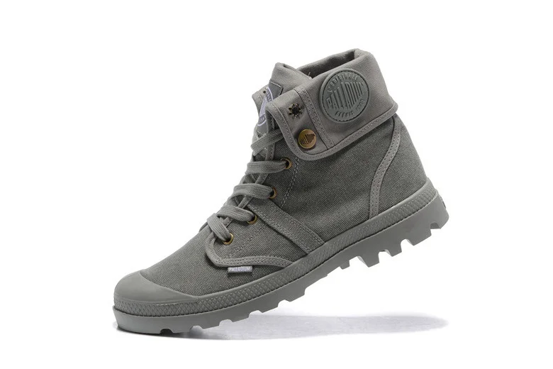 PALLADIUM Pallabrouse All Grey Sneakers Men High-top Leisure Ankle Boots Canvas Casual Shoes Men Casual Shoes Eur Size 39-45