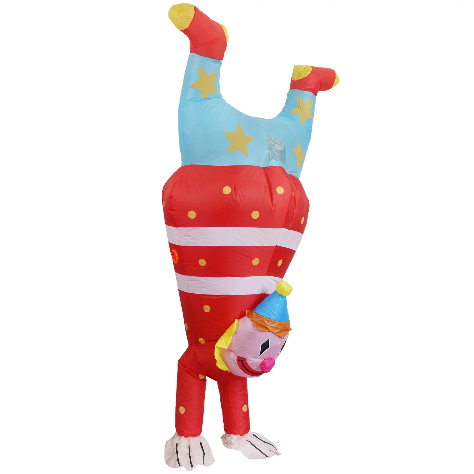 

Headstand Clown Inflatable Costume Adult's Funny Carnival Mascot Cosplay Dress Up Suit Women Men Circus Atmosphere Props 2024