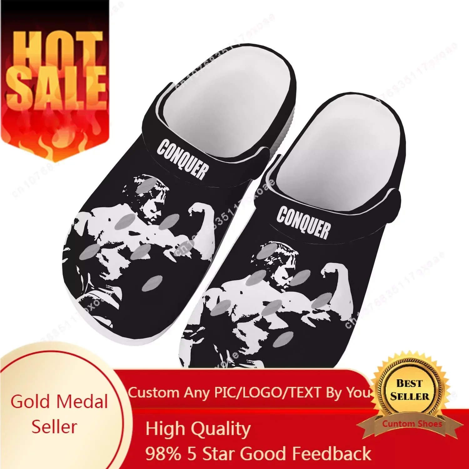 

Arnold Schwarzenegger Bodybuilder Home Clog Mens Women Youth Boy Girl Sandals Shoes Garden Custom Made Shoe Beach Hole Slippers