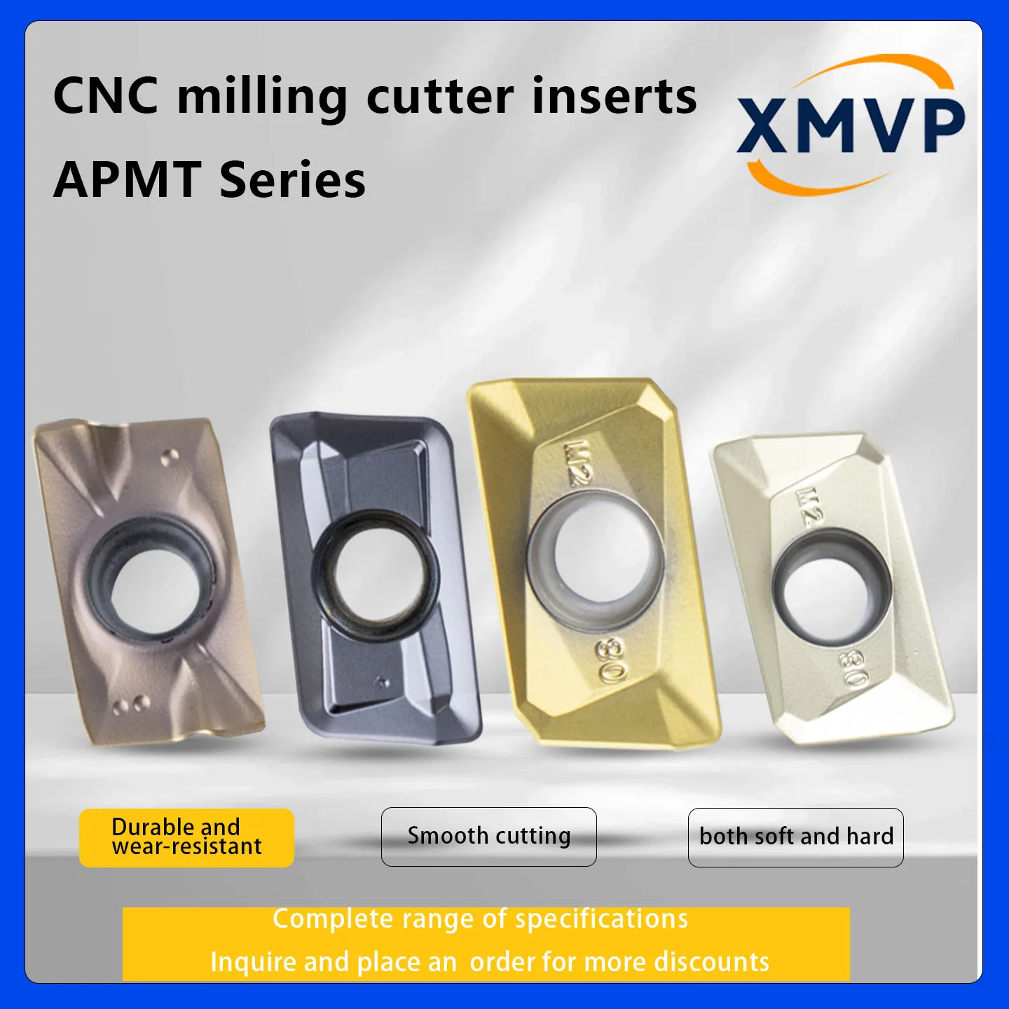 

Фрезерные вставки с ЧПУ APMT1135, твердосплавные фрезерные вставки 1604, быстрая подача, грубые фрезерные станки с покрытием R0,8, зерна