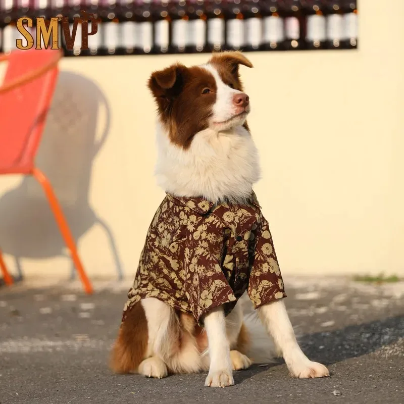 

Spring Summer Lightweight Breathable Holiday Style Shirt for Large Dogs Ideal for Border Collies Dobermans Golden Retrievers