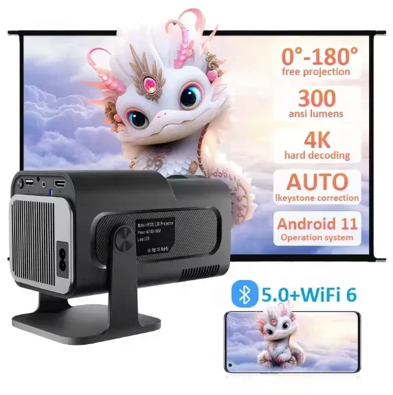 Magcubic Projector hy320 With High Quality Dual WiFi6 Support Allwinner H713 BT5.0 390 Ansi Lumens Portable 1.5KG Home Theater