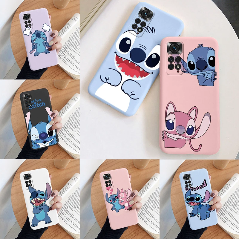 Lilo Stitch Phone Case For Redmi Note 11 11S 4G 11 Pro Camera Protect Soft Cover Silicone Cartoon Funda For Redmi Note 11 Capa