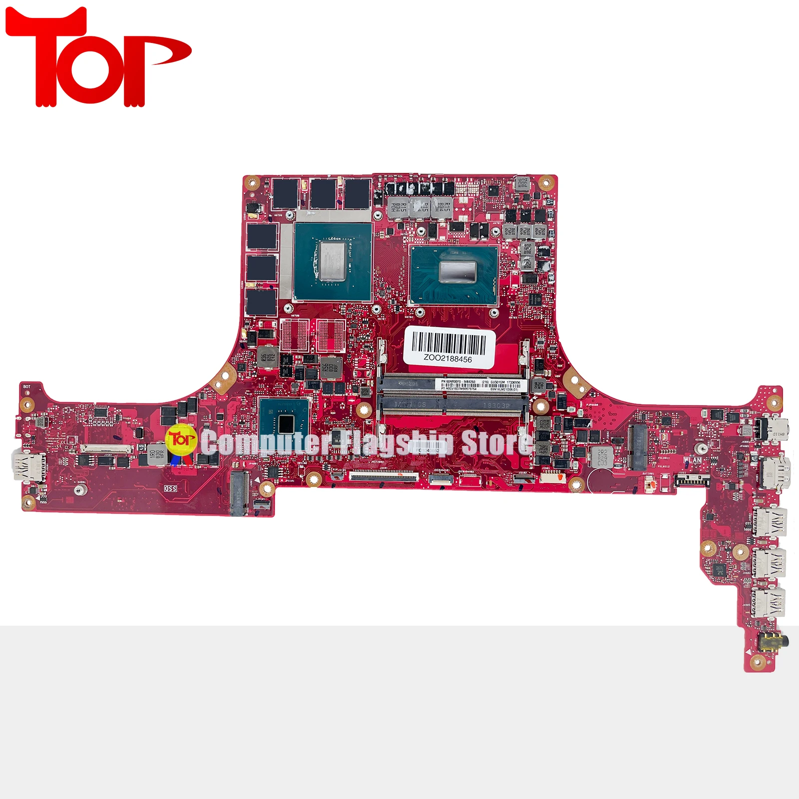 KEFU GU501GM Laptop Motherboard For ASUS  Zephyrus M GM501 GM501GM GU501G GM501G I7-8750H GTX1060 GTX1070 Mainboard 100% Working