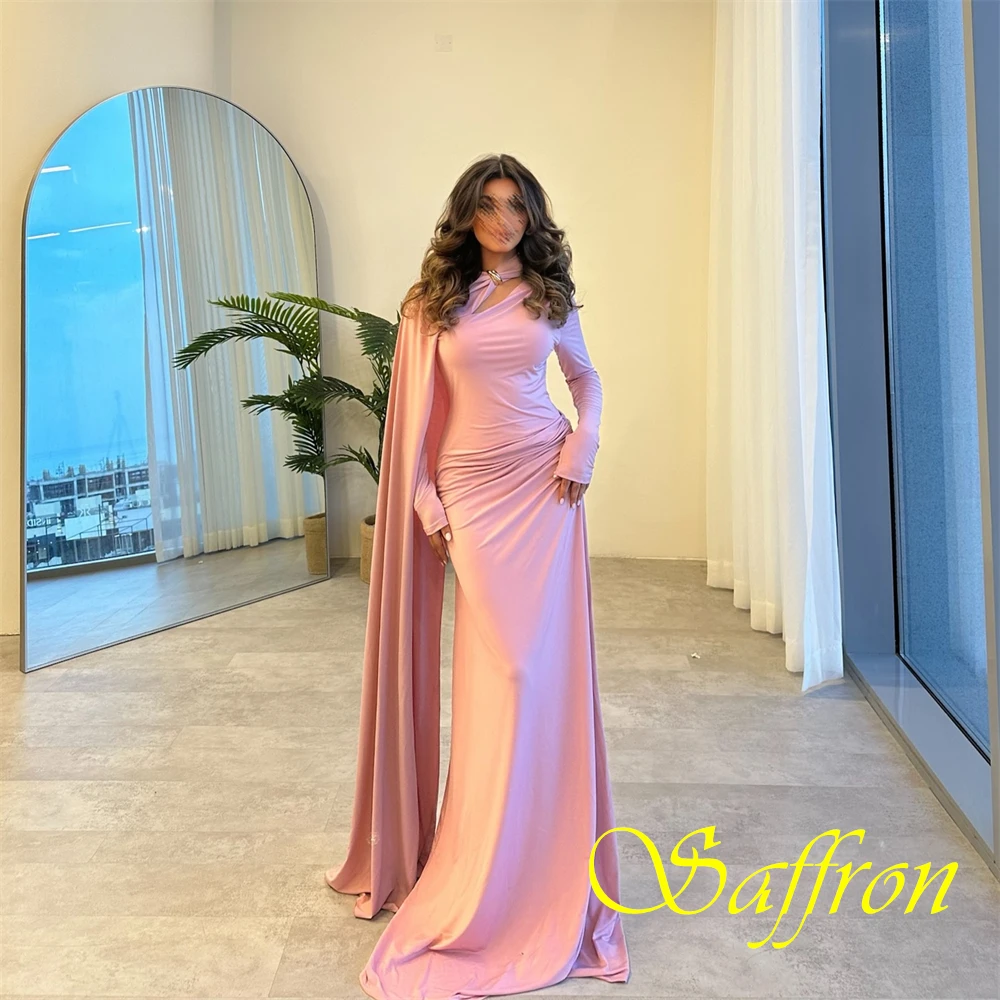 ที่กําหนดเอง Elegant Jersey ชุดราตรียาวคลาสสิก Mermaid Prom Dresses แฟชั่น Watteau รถไฟชุดพิเศษ