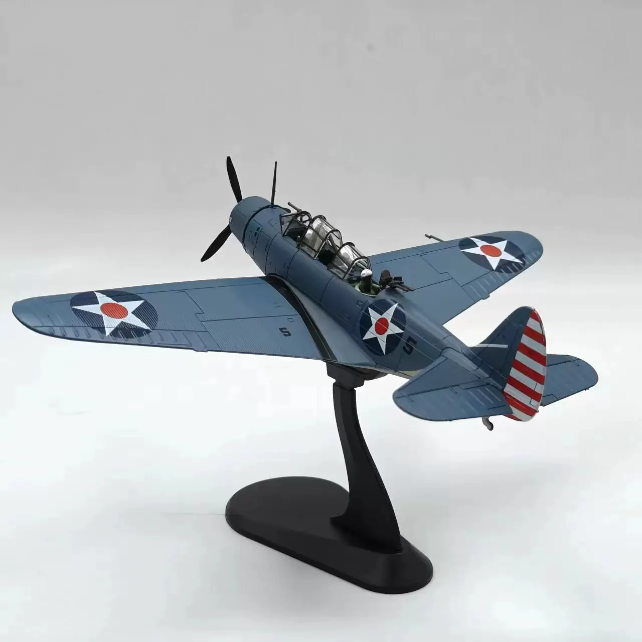 Diecast 1/72 American TBD Torpedo Fighter Carrier-Based Aircraft Alloy Model Airplane Replica For Aviation Display Souvenir Gift