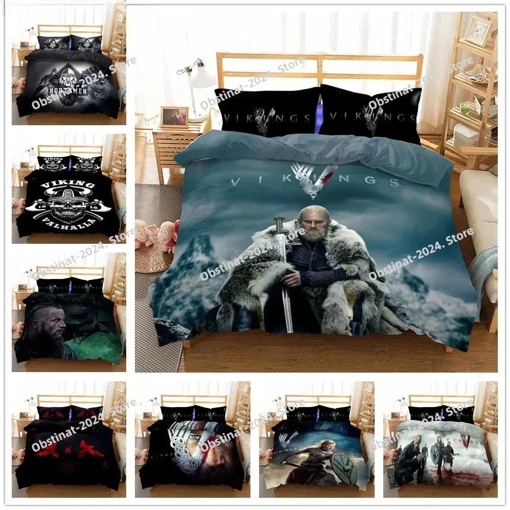Viking Legend Double 3PC Bedding Set Femir Winnick Standen Brighton Gusta S.Single 2PC Pillowcase Duvet Cover Kint Home Textile
