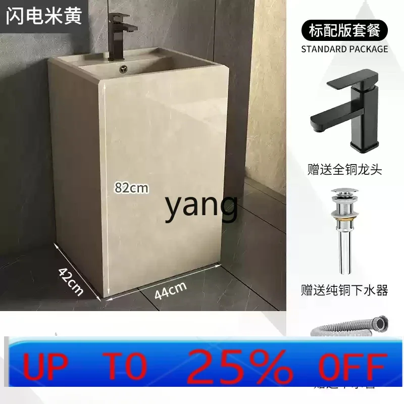 

CX washbasin integrated column washbasin marble floor balcony