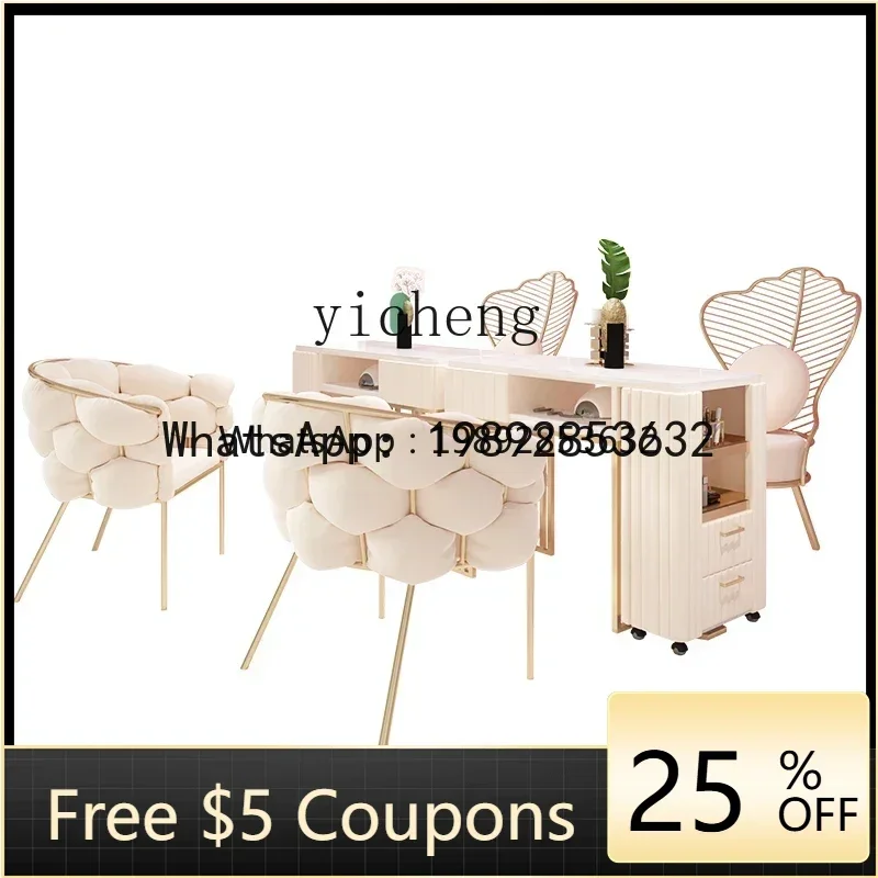 YZ marble manicure table and chair set single double manicure table manicure table