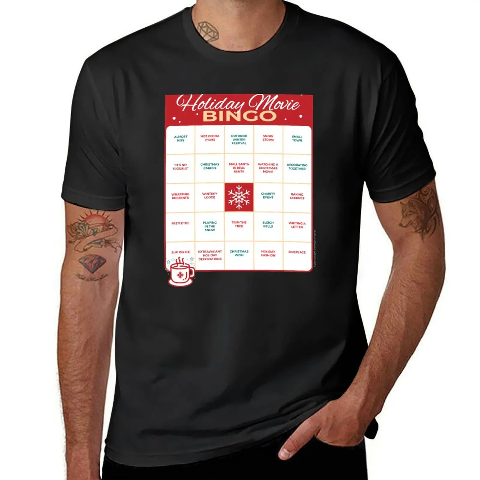 

Holiday Movie Bingo T-Shirt boys animal print oversizeds blanks fitted t shirts for men