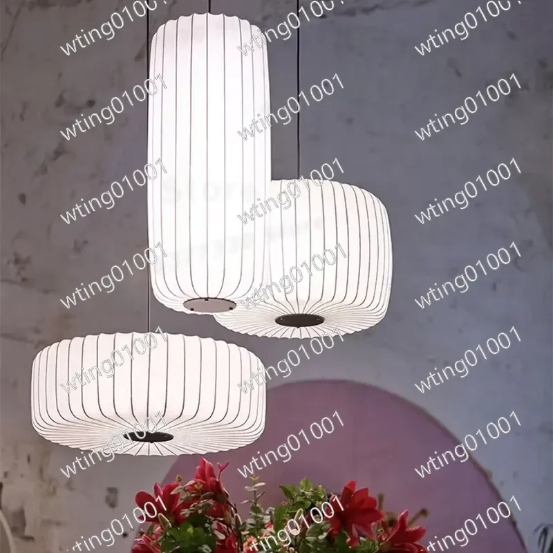 for Modern Japanese Wabi Sabi Silk E27 Chandelier Nordic Home Decor Designer Lamp Living Dining Room Bedroom B&B Loft Pendant
