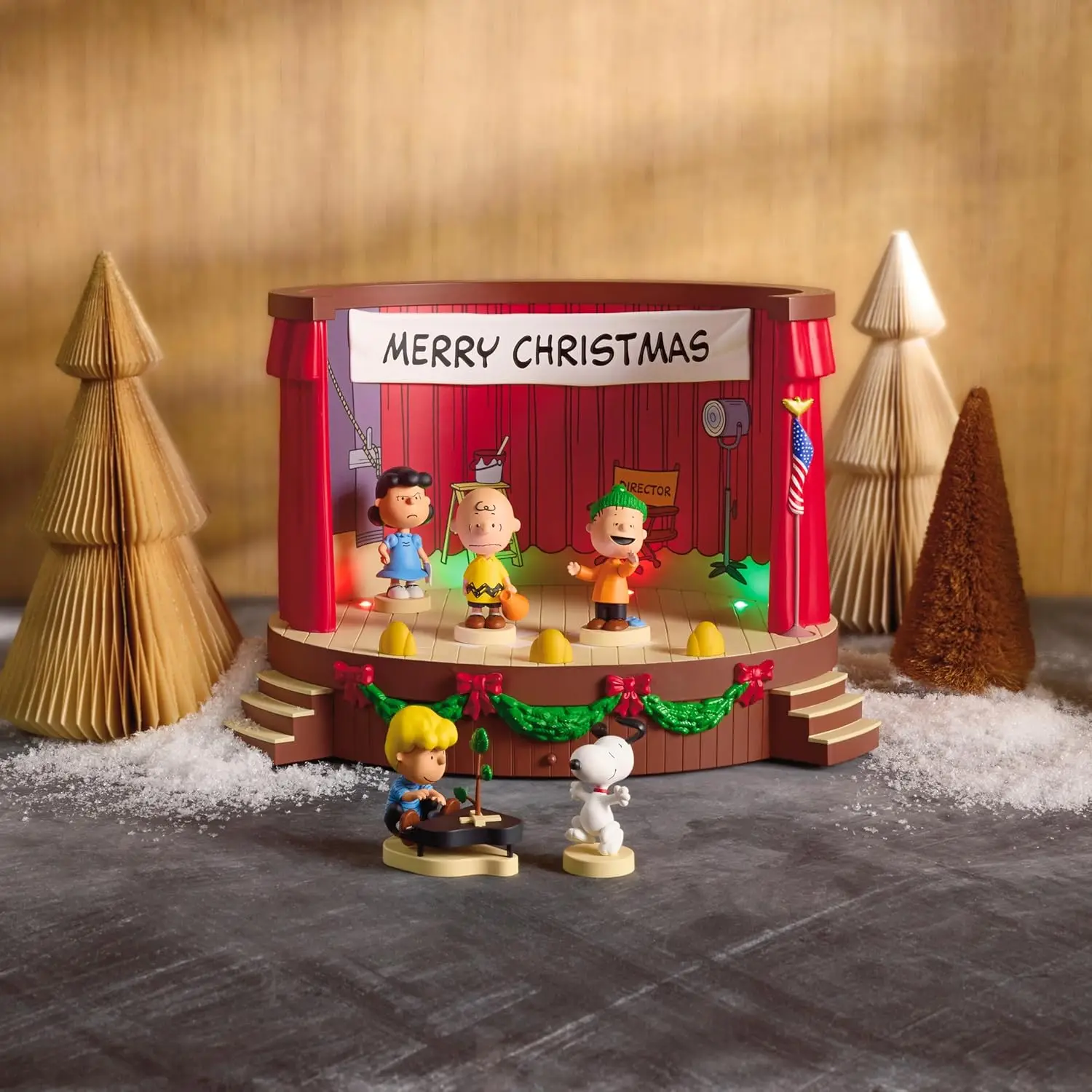 2025 Peanuts Gang Christmas Decoration with Light & Sound, Perfect Gift for Fans