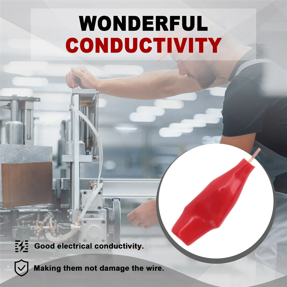 AA08I 20 Mini Toothless Alligator Test Clips,Solid Copper Clips Electrical, 5Amp with Protective Insulation Cover for Solder