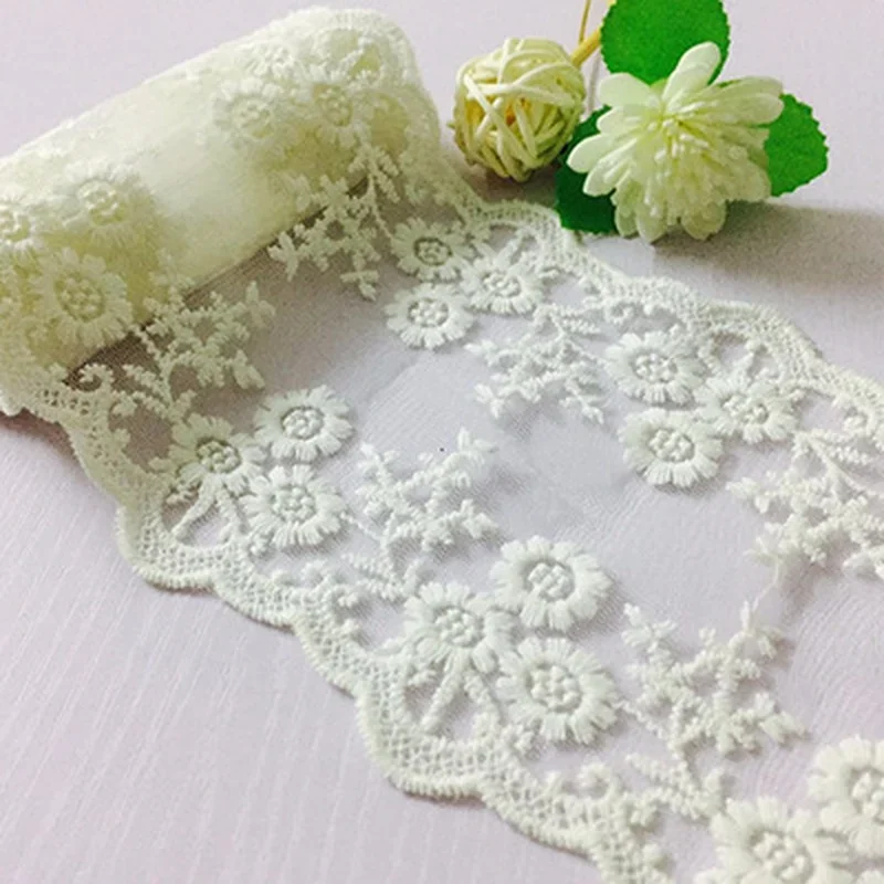 11cm Lace Ribbon DIY Embroidered Net Lace Trim Fabric for Sewing Decoration